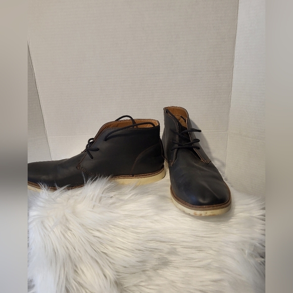 Aldo Men's Black Leather Ankle Boots, Size 11 - Picture 3 of 7